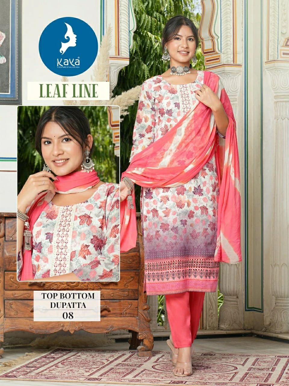 Kaya Leaf Line Cotton Chicken Digital Print Wholesale Readymade Salwar Suit Catalog — Wholesale Readymade Suit, Kaya wholesale from Surat - Gallery Image 2